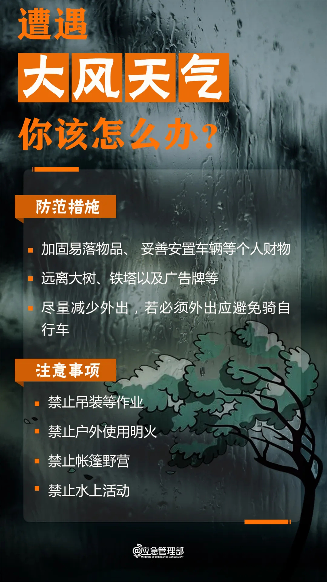 【#中央气象台五警齐发# 暴雨+大雾+强对流天气+沙尘暴+大风 】#雷暴大风冰雹