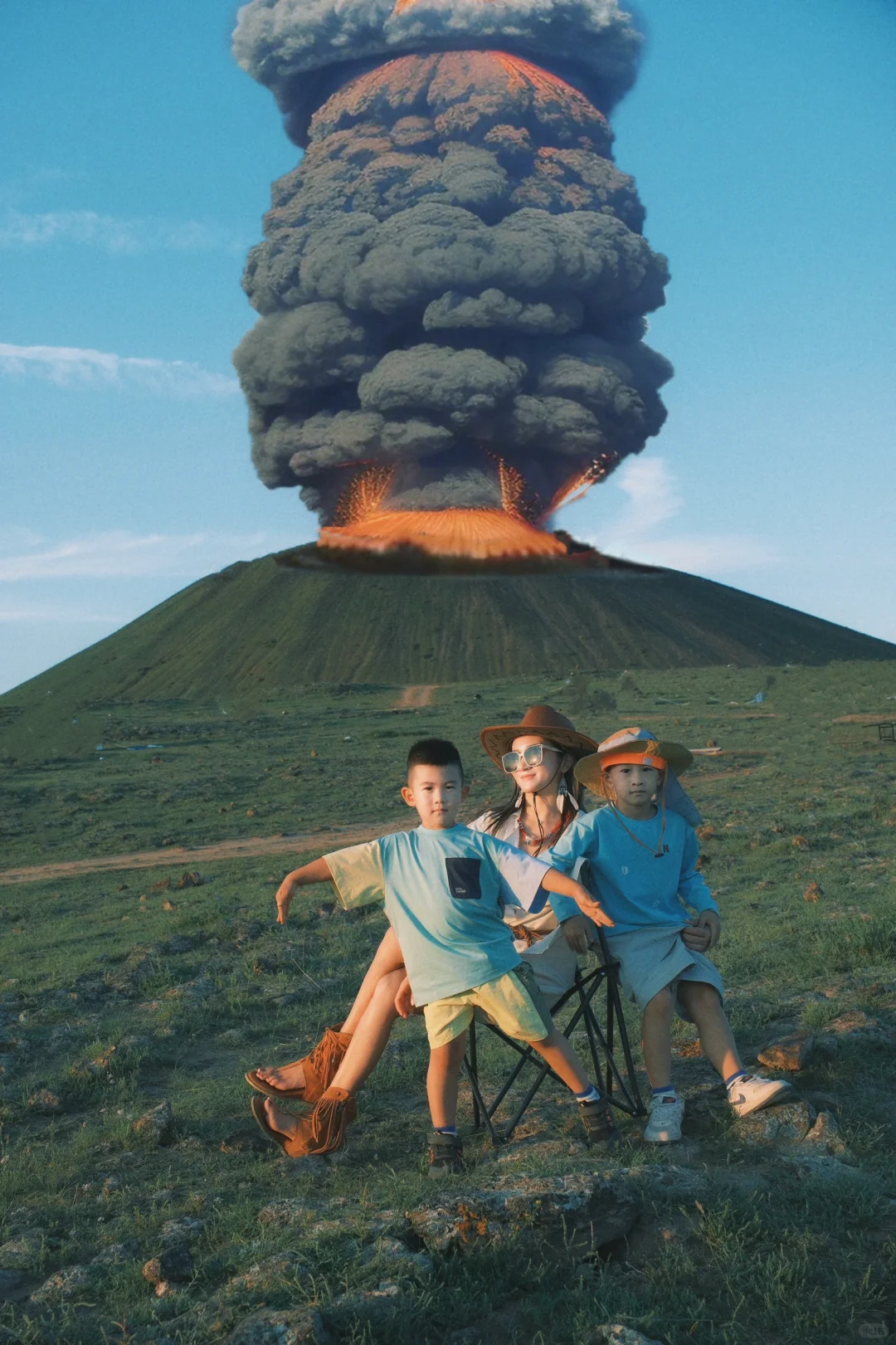 世界这本书，你们陪妈妈又多读了一页，火山🌋