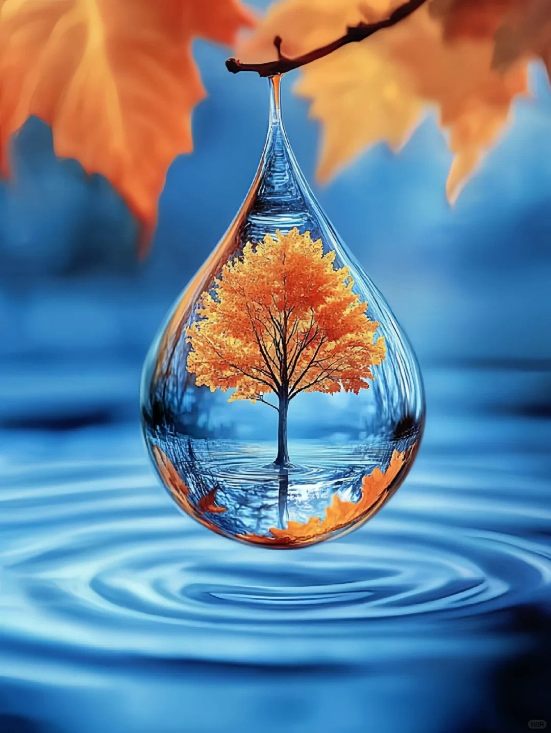 水珠里的风景