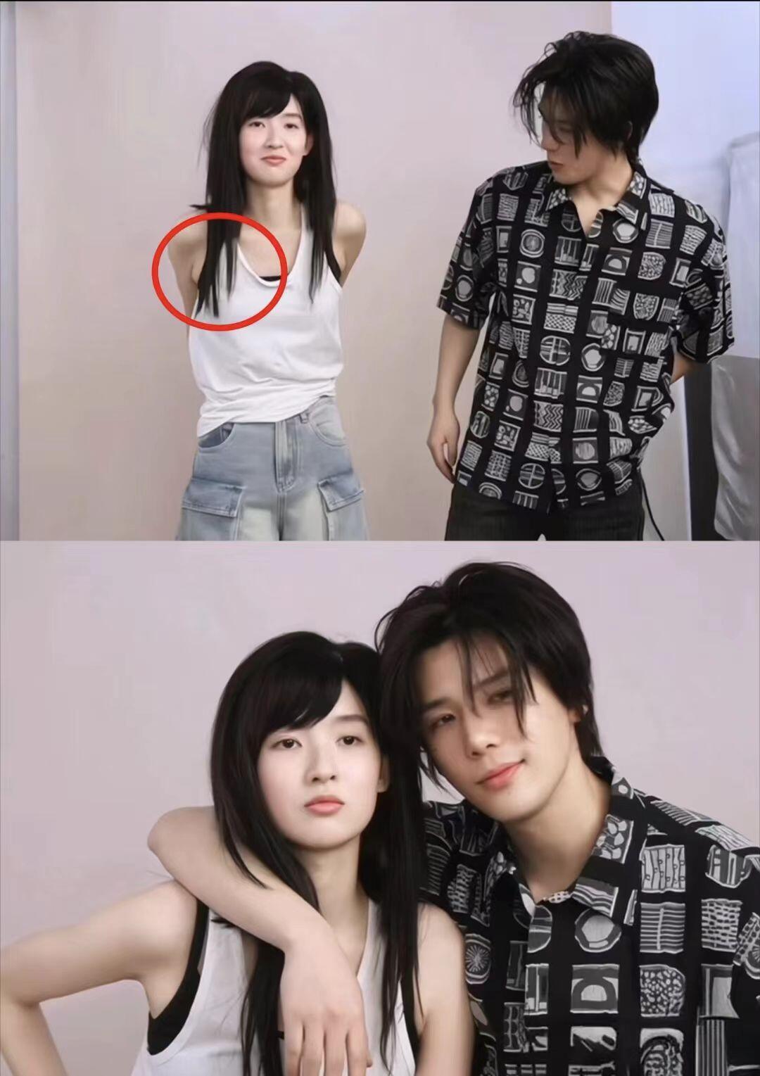 只有我发现这个吗？💕💕王姐怎么我以前没发现你这么娇小呢！感觉腰还没头大呢 ﻿