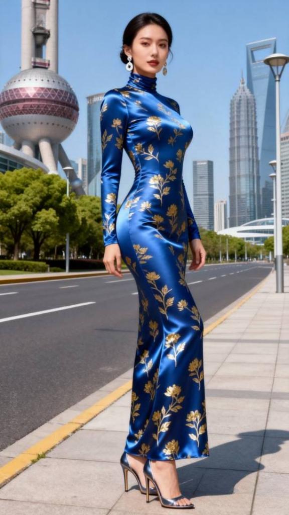 蓝色连衣裙美女写真。连衣裙 美女壁纸