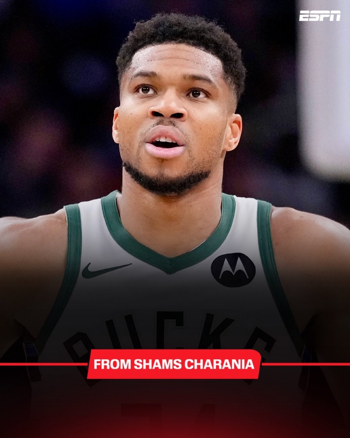 Shams：字母预计将因右小腿拉伤缺席 2 至 4 周。 