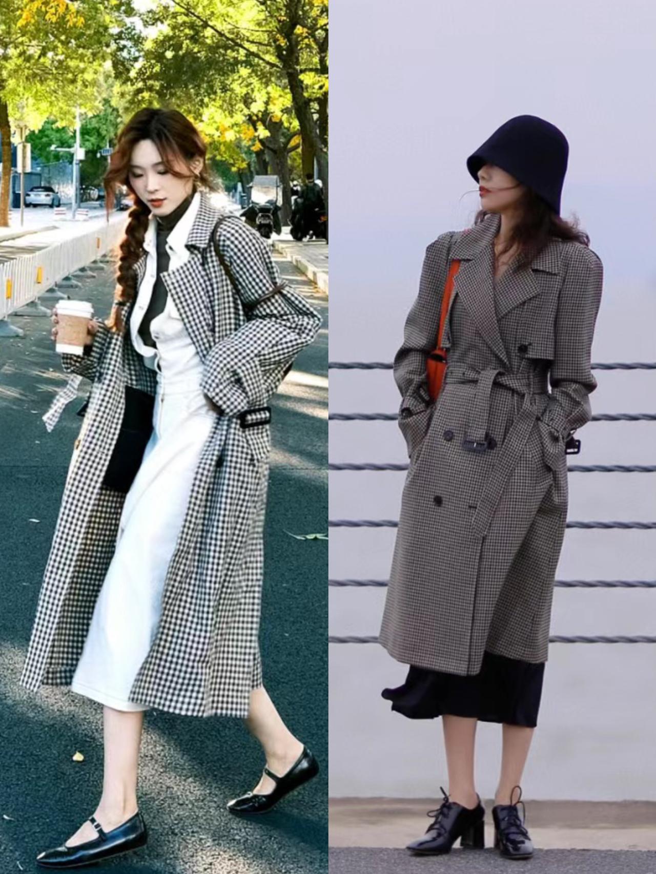 卡其色风衣穿腻了？“格子风衣”精致又耐看，4个搭配思路真实用
秋天穿腻了卡其色风
