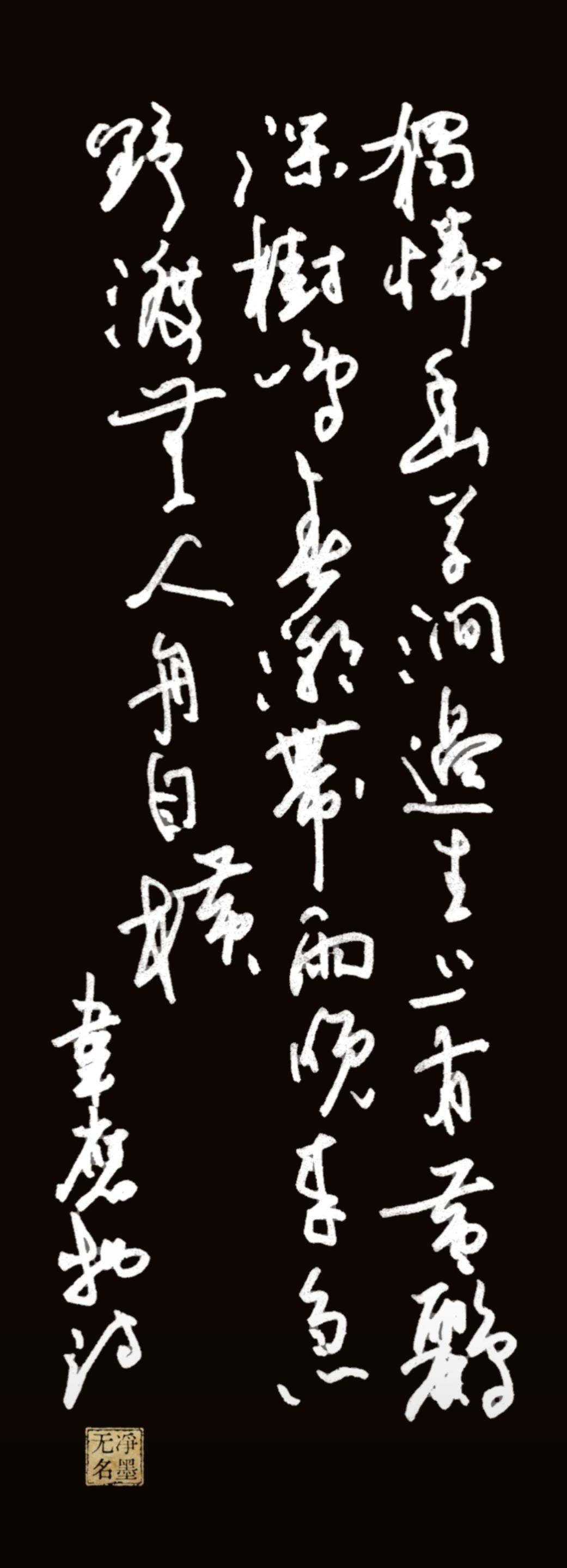 《滁州西涧》描绘了一幅春日傍晚的郊野渡口图，你的书法很好地还原了诗中动静结合、清