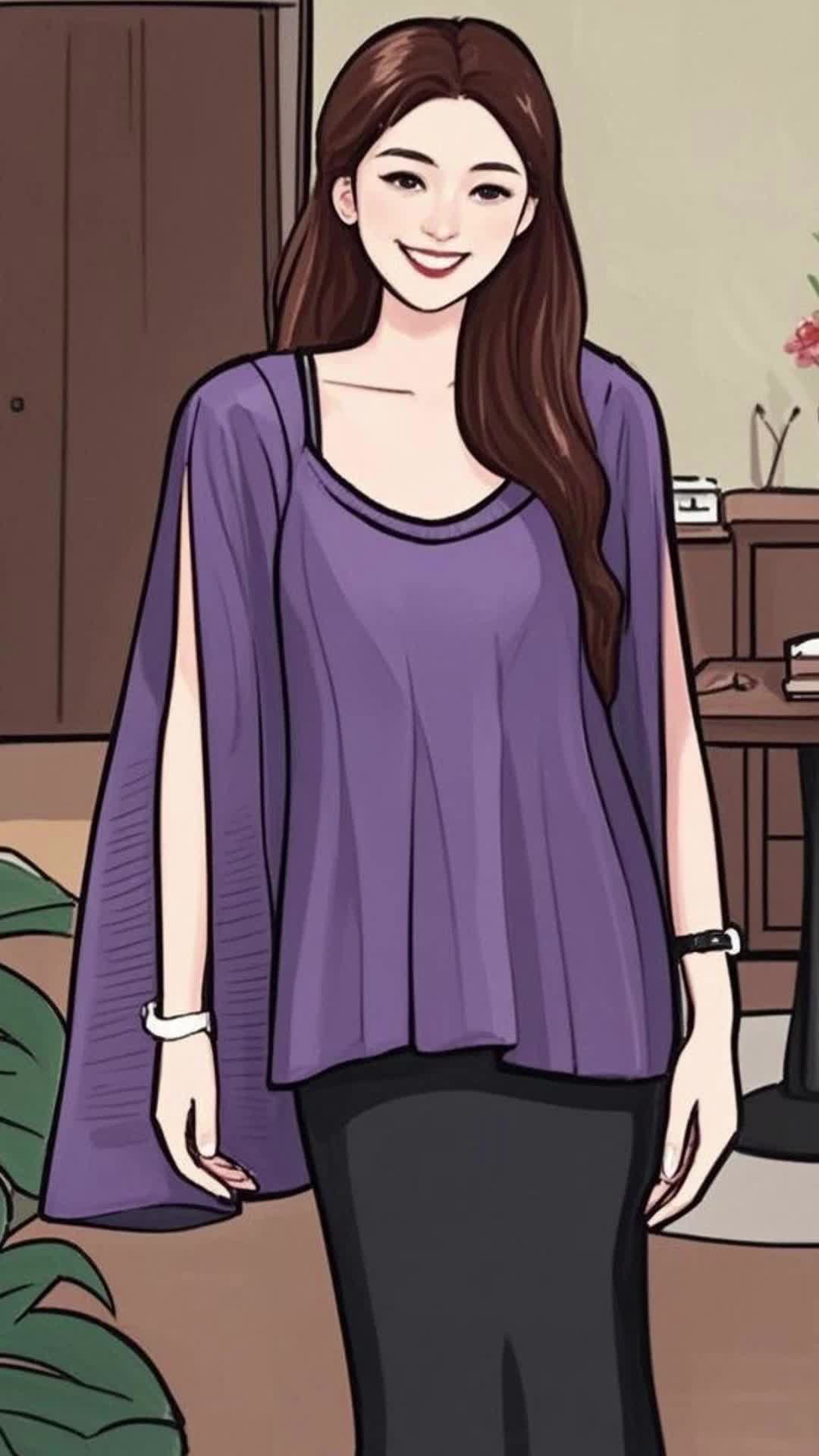 紫色 韵味 上衣 高级感穿搭 名媛风