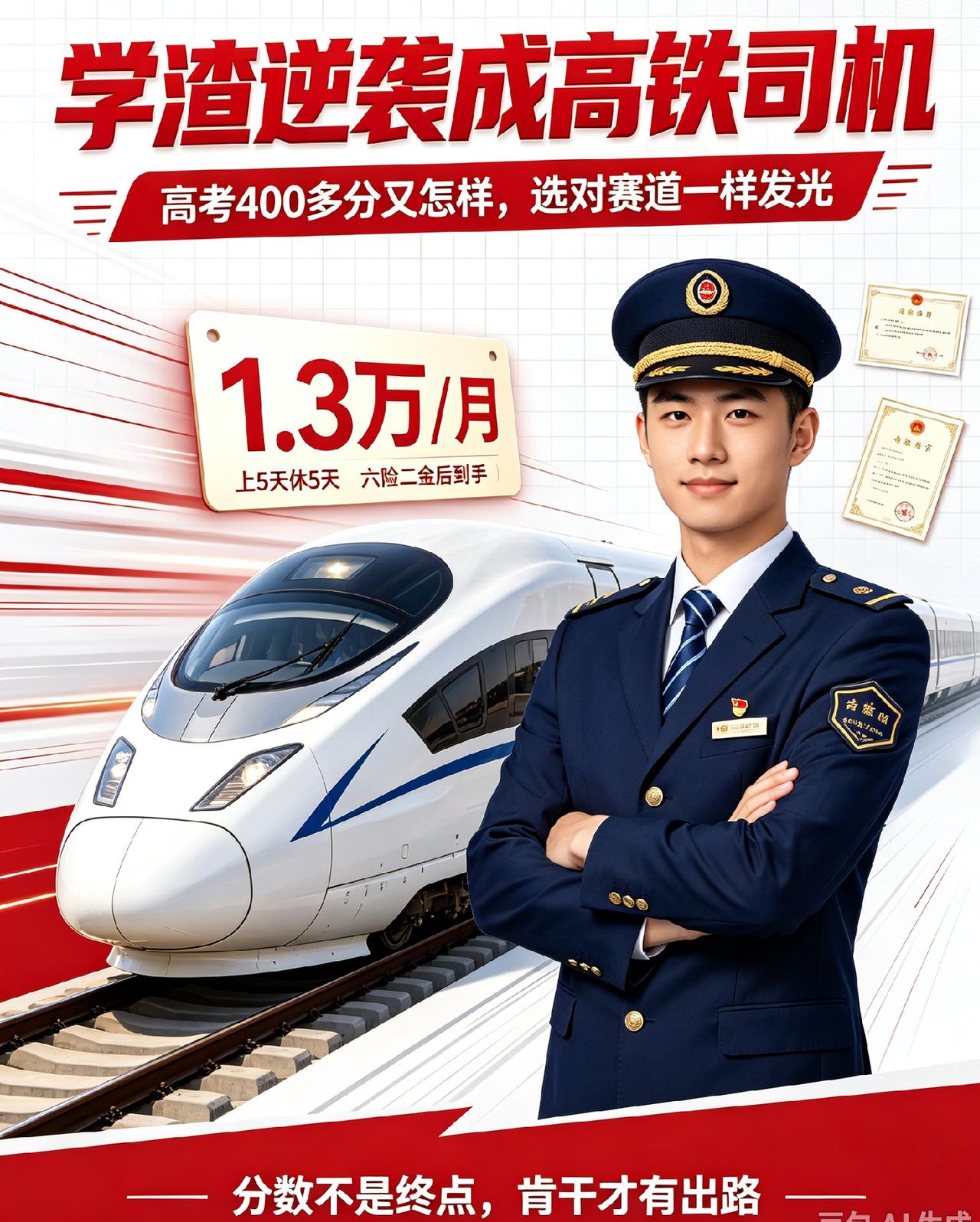 [庆祝]学渣逆袭！高考400多分，如今当上高铁司机月薪1.3万
 家族群彻底沸腾