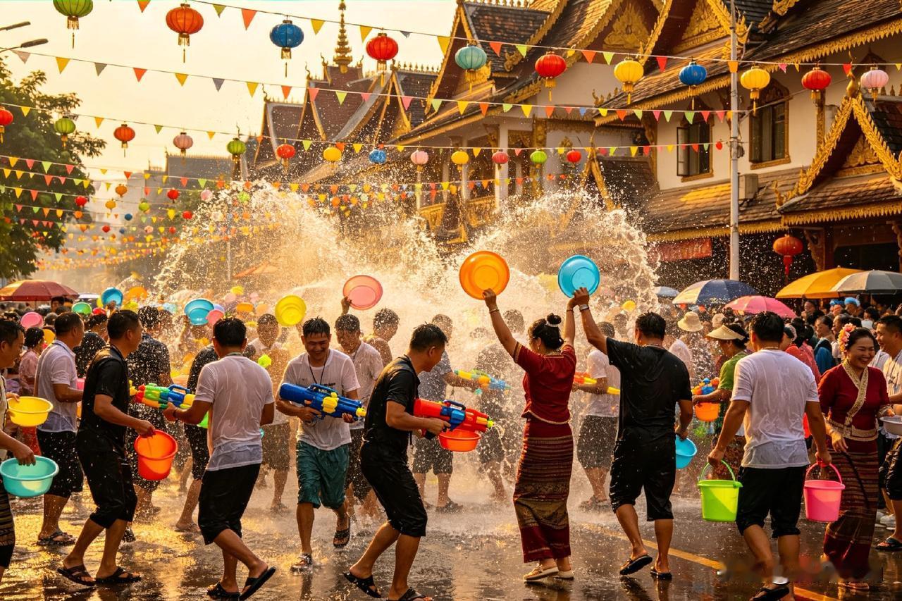 每当公历四月中旬，傣历新年如约而至，云南傣族地区便沉浸在一片欢乐的海洋中。盛大的