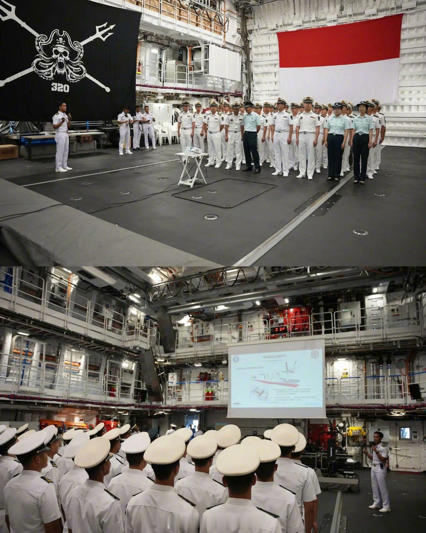 兵器影像 中国人民解放军海军680型训练舰戚继光舰（AX-83）和071型两栖登