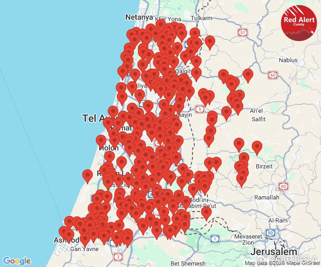 以美袭击伊朗 半个小时前，特拉维夫拉响的导弹来袭警报这会应该落地了吧中方将采取必