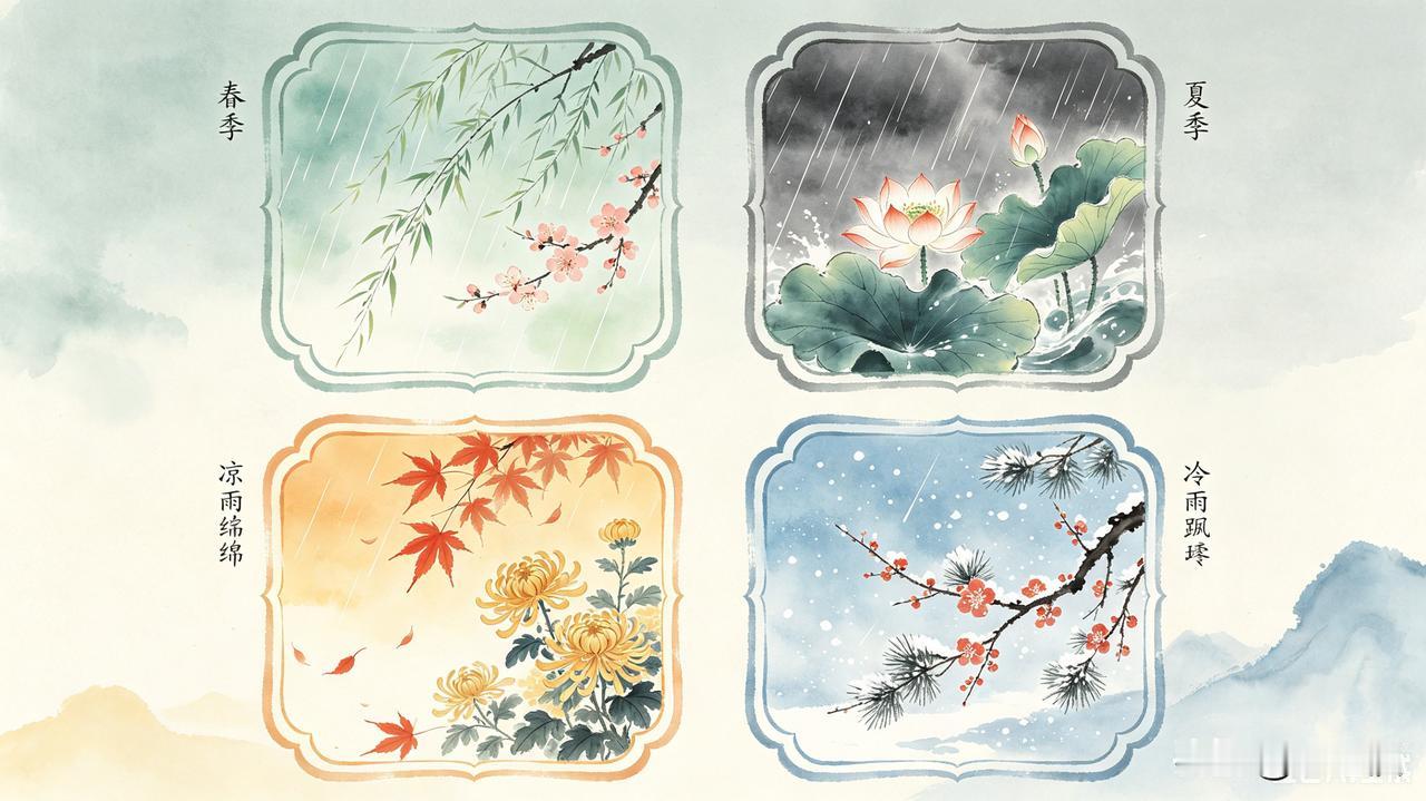 上联：春夏秋冬四季雨
下联：东西南北八方风