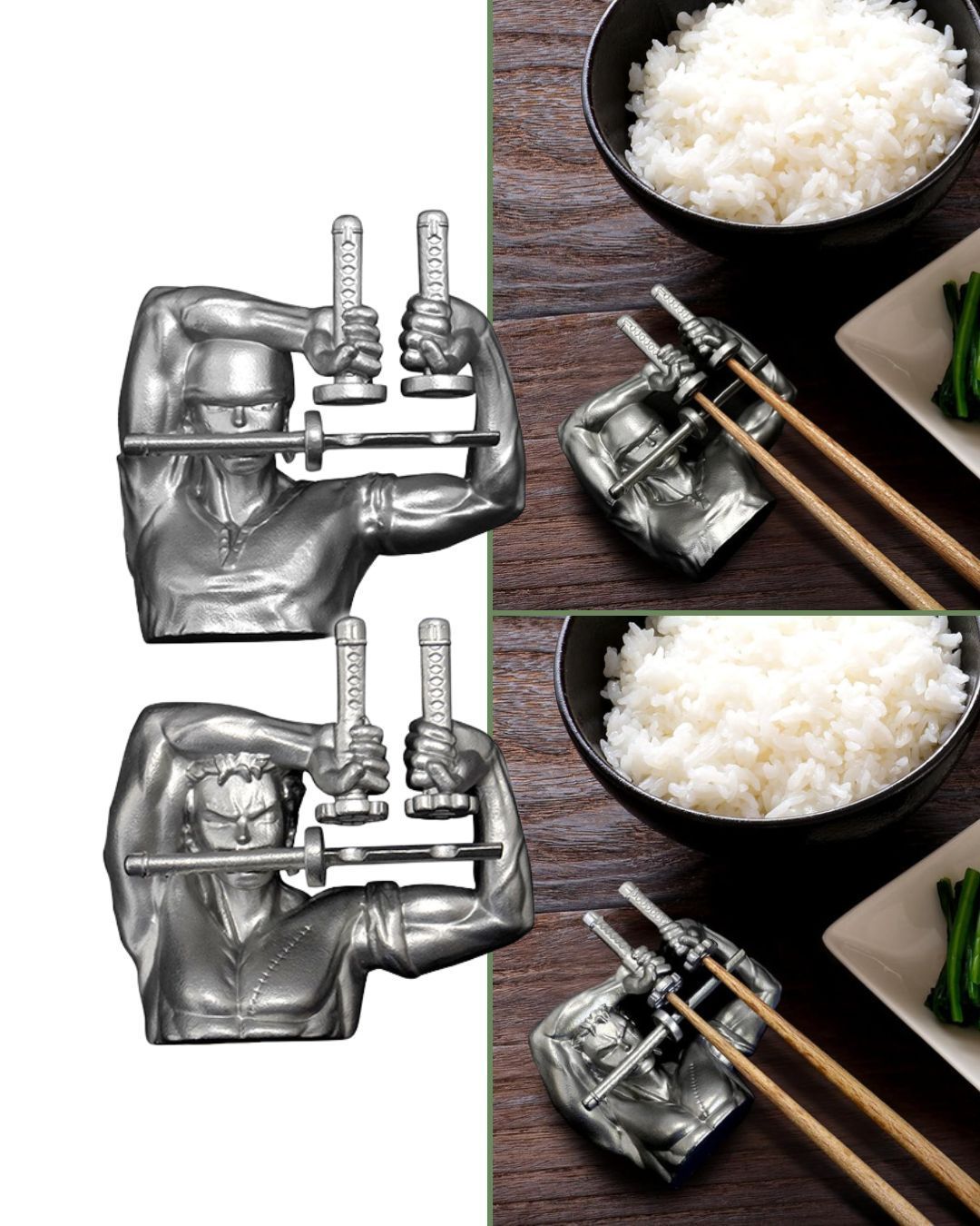 一天一张文艺照[超话] 三刀索隆筷子架[馋嘴] ​​​