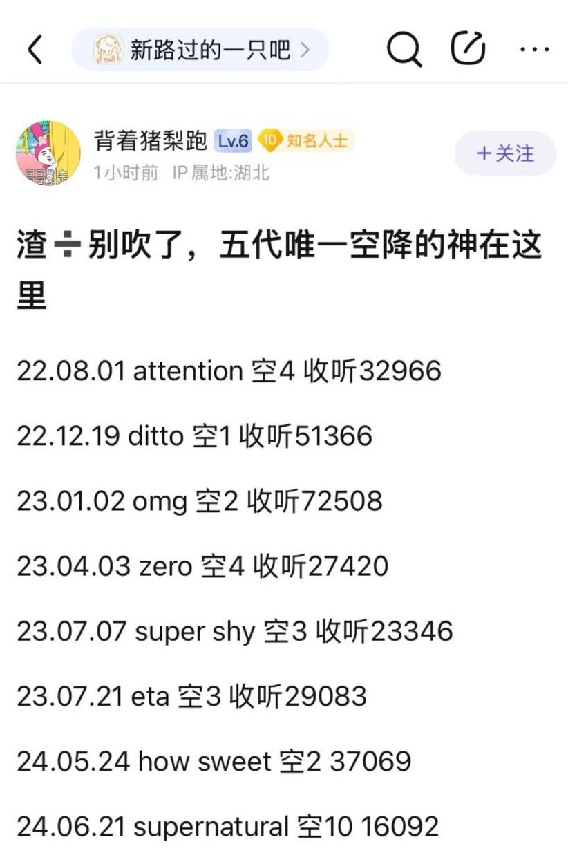 aespa粉丝退下吧 五代唯一空降的神是 newjeans ​​​