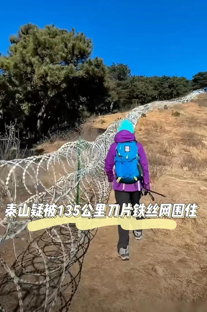泰山拉网圈山这事，直接暴露了四个危害：首先，伤害了生态。

百公里的刀片刺网横在