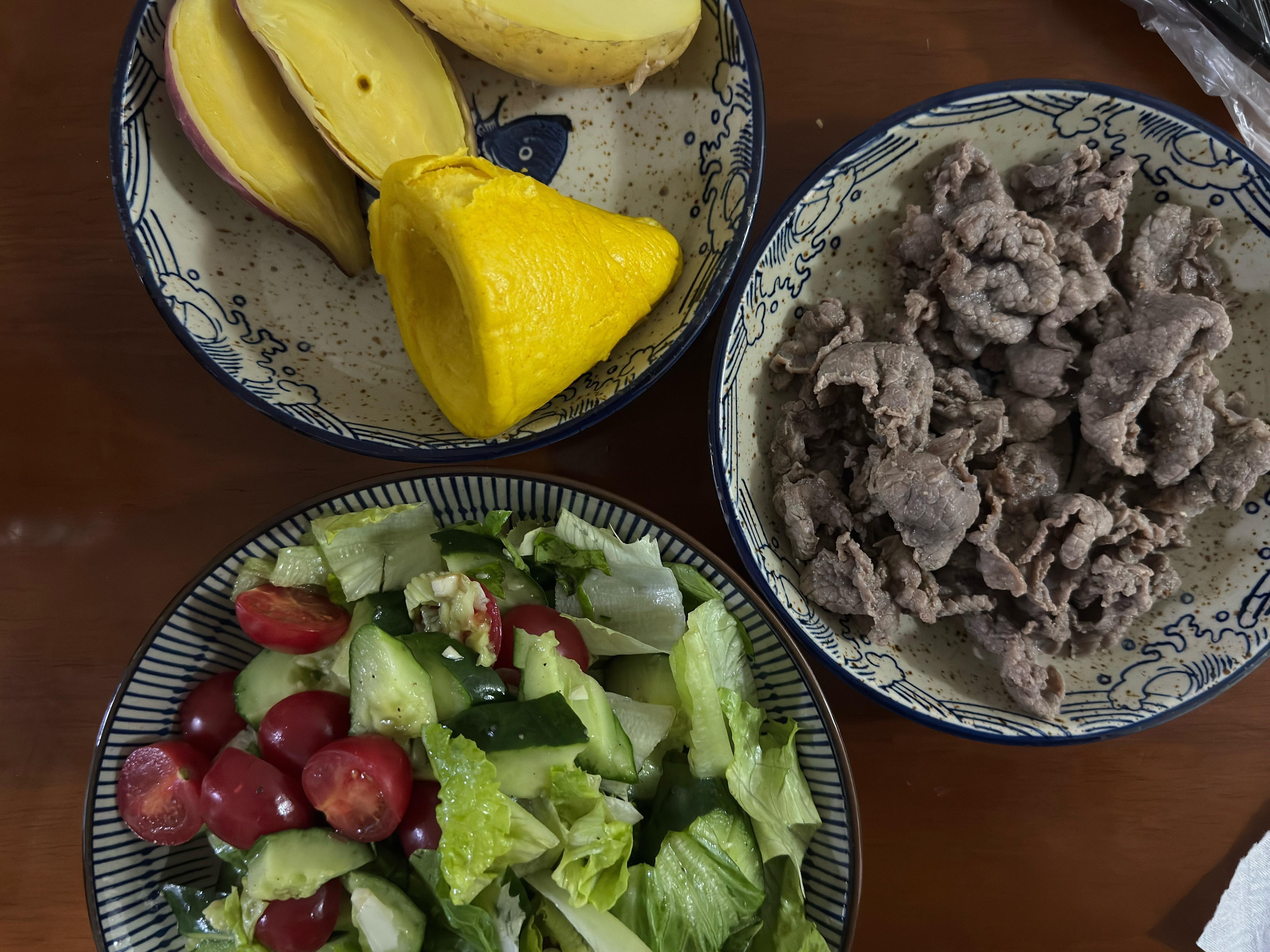 晚饭吃的啥？最近睡得早老忘，补上！说好减脂的来打卡了，第4️⃣4️⃣天生活手记减