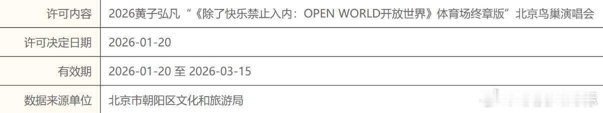 黄子弘凡鸟巢黄子弘凡鸟巢演唱会过审黄子弘凡终于把演唱会开到了鸟巢，这是热爱的勋章
