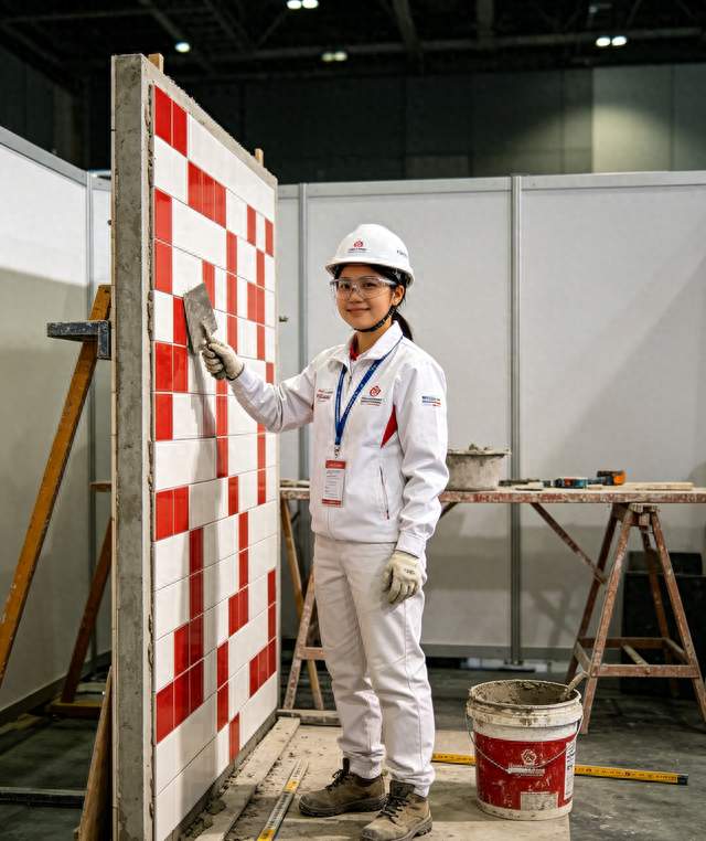 21岁“瓷砖贴面女孩”戴心怡走红世赛，一毫米见匠心