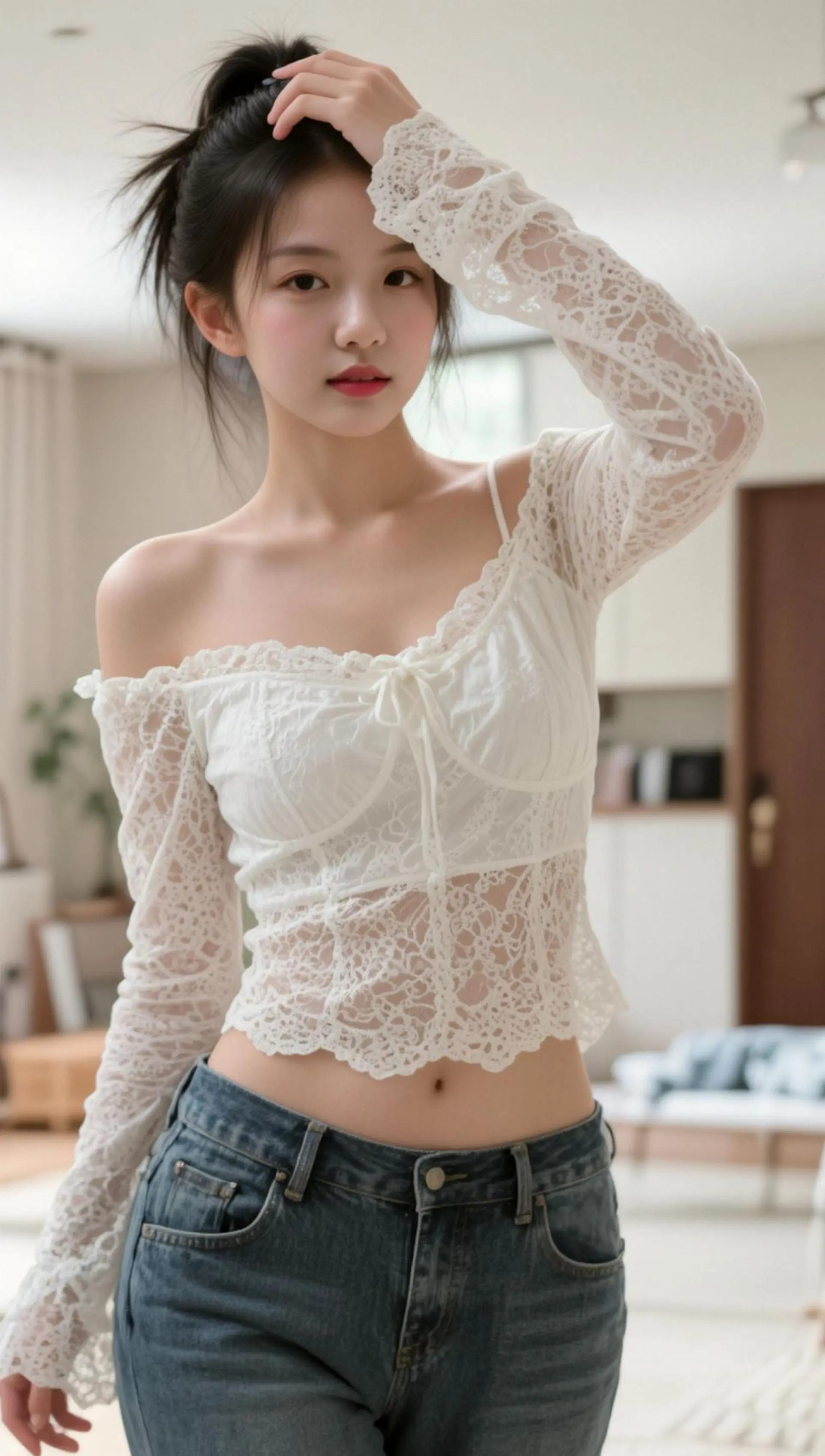 AI蕾丝居家照 ai创作