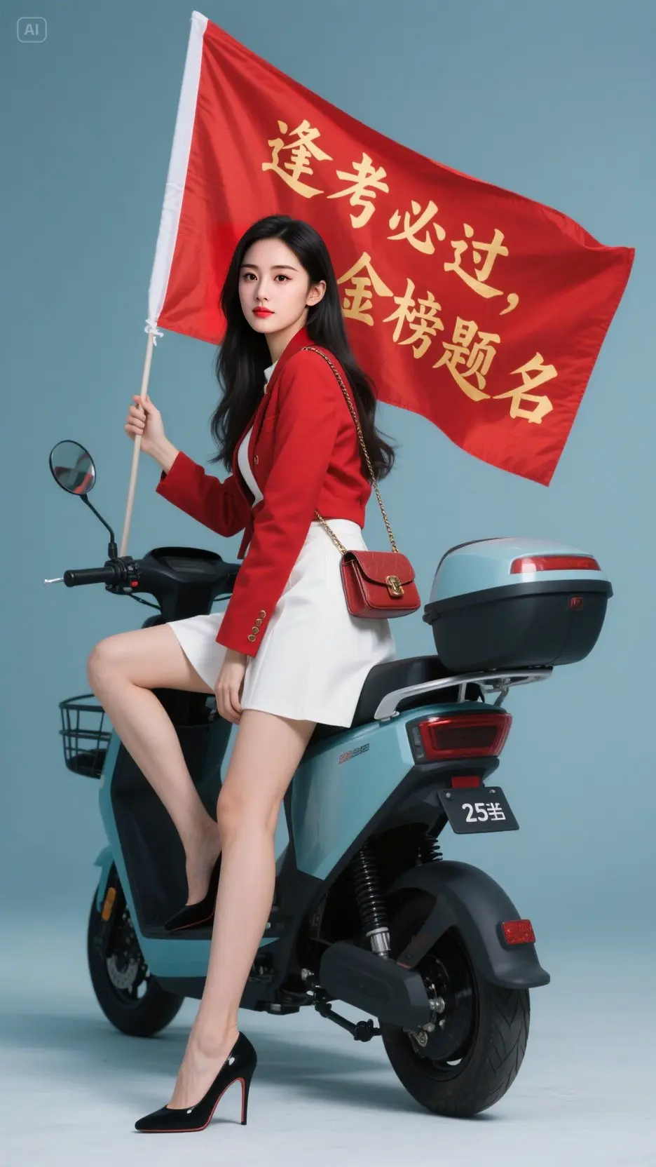 骑上我心爱的小摩托永远不会堵车 金榜题名 逢考必过加油