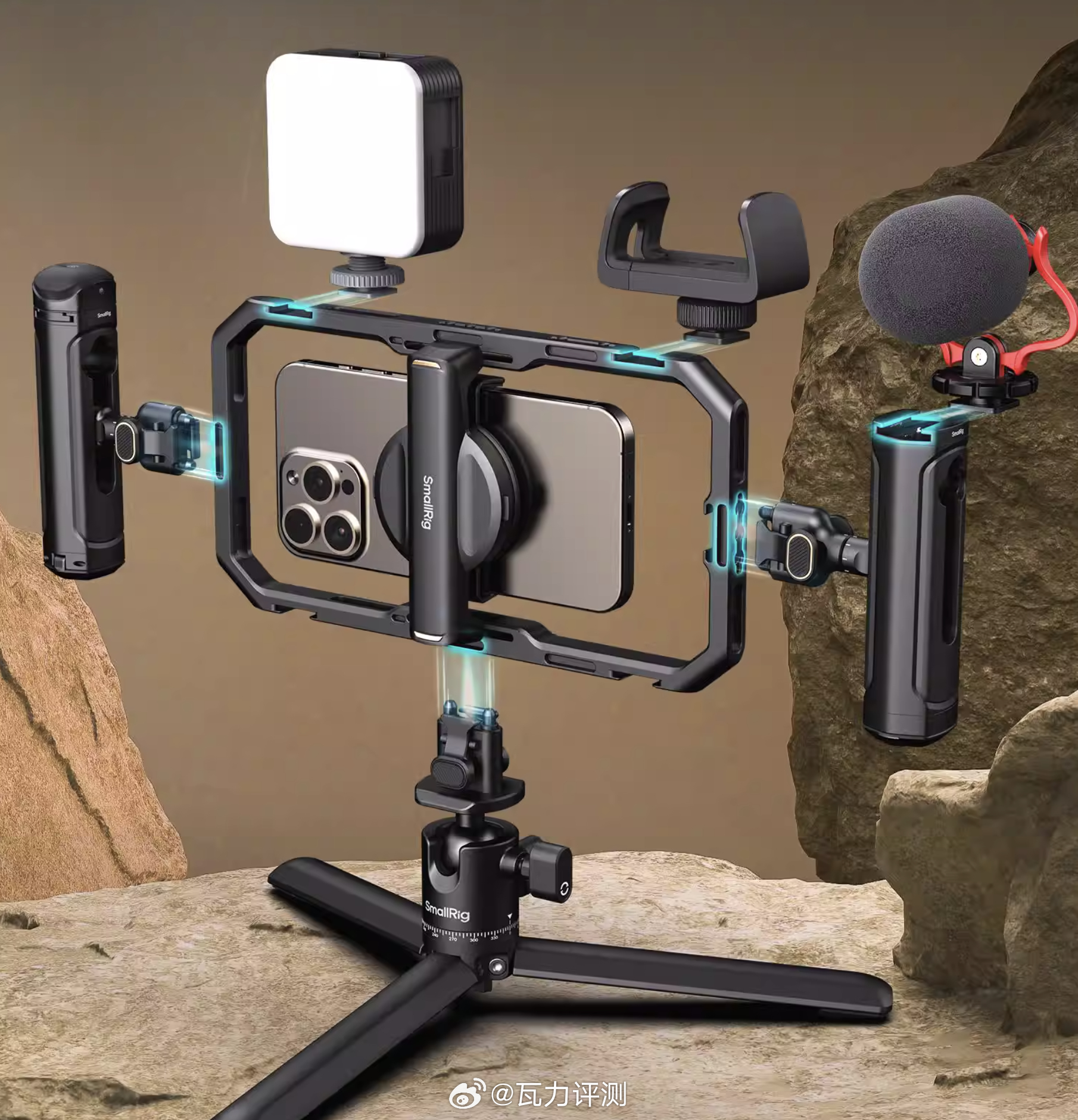 一个朋友和我说，你弄一套这玩意（如下图 ），手机拍摄会方便一点。 我准备试试 