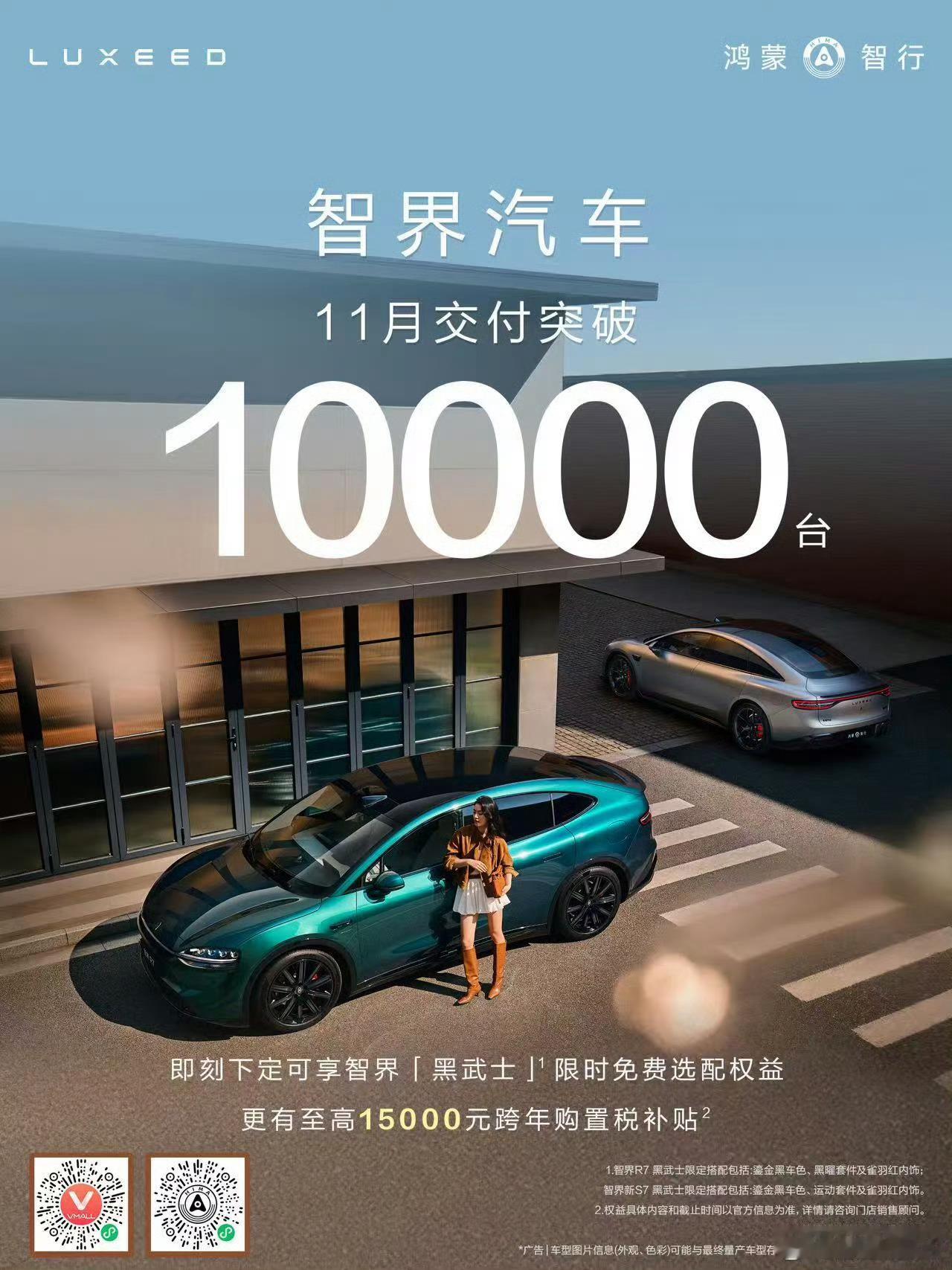 我去！智界11月交付官宣破万，还实现连续两月交付过万、连续三个月大定超万台！我就