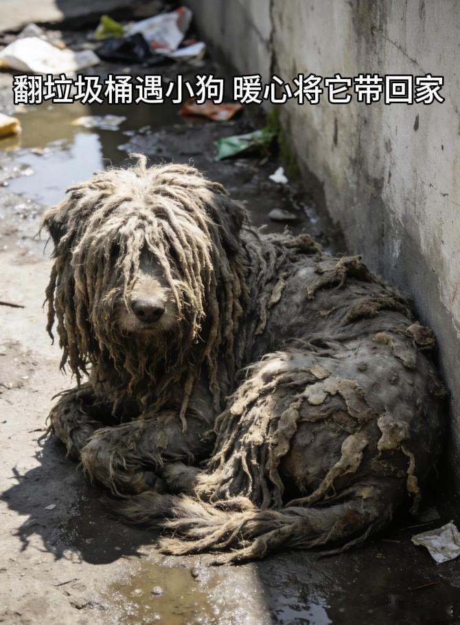 意外捡宝！垃圾堆里救下拖把流浪狗，到家才发现它身怀六甲
 
下班路上偶遇一团脏兮