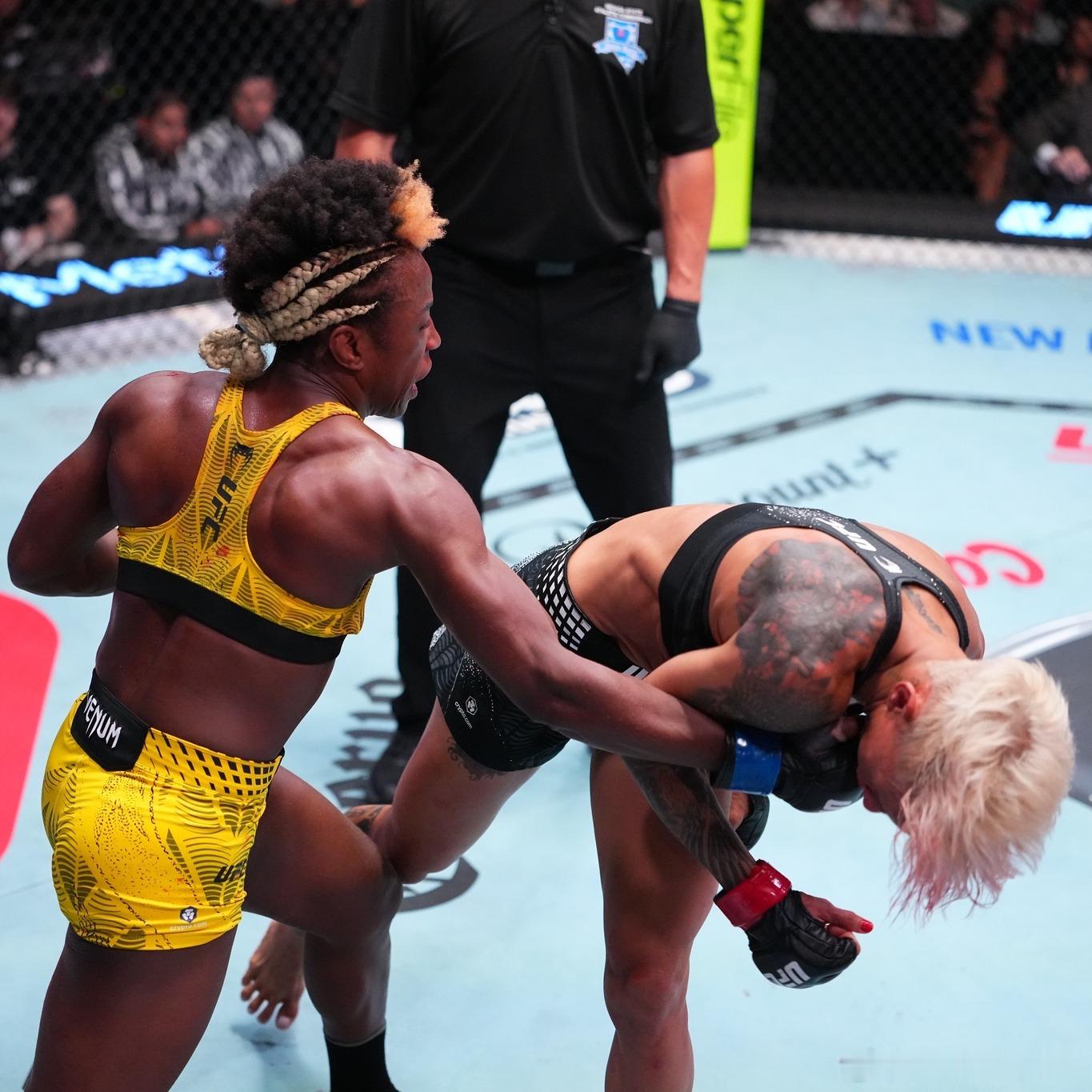 UFC 战果——在草量级一场新生力量挑战老将的赛事中， 亚历克西娅·泰纳拉 (A
