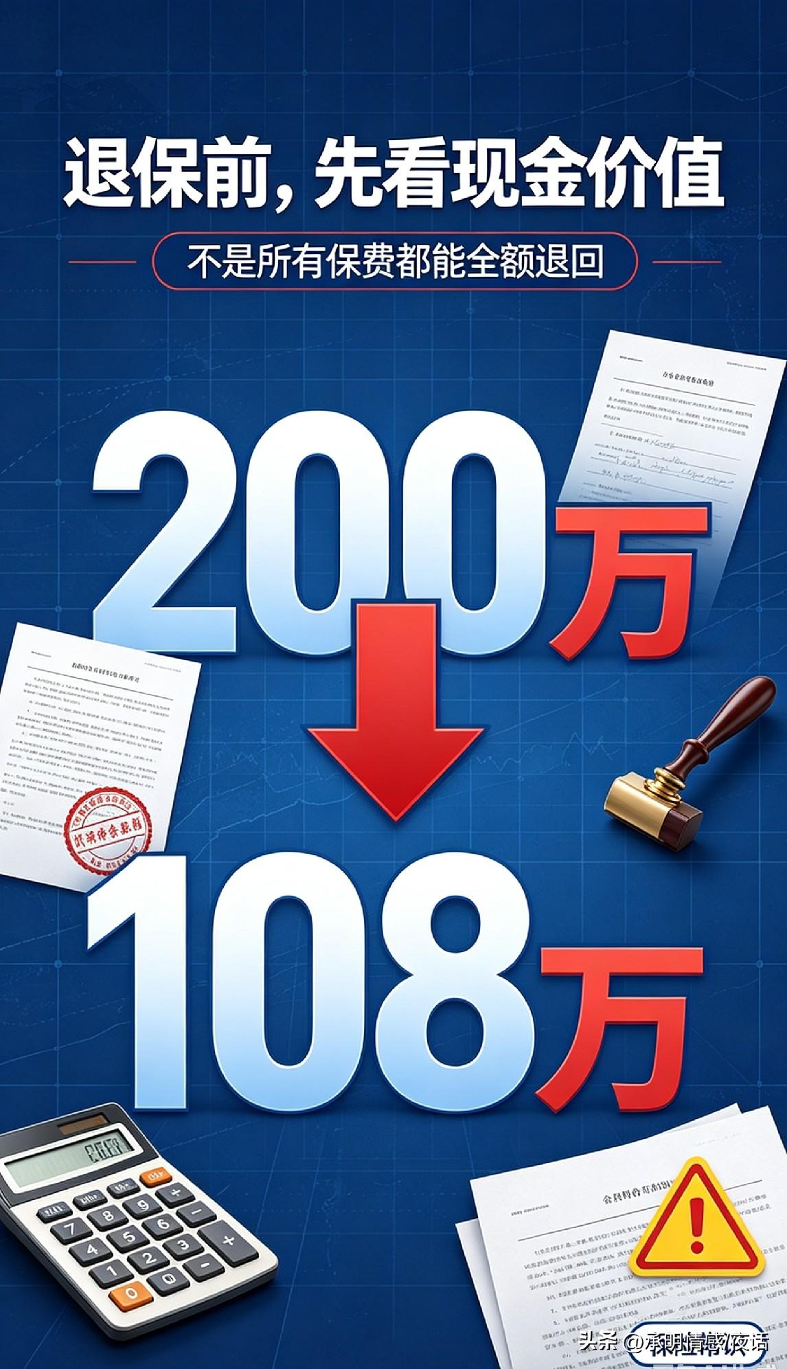 200万养老积蓄买保险，退保仅拿回108万！老人损失近百万谁之过
 
辛辛苦苦攒
