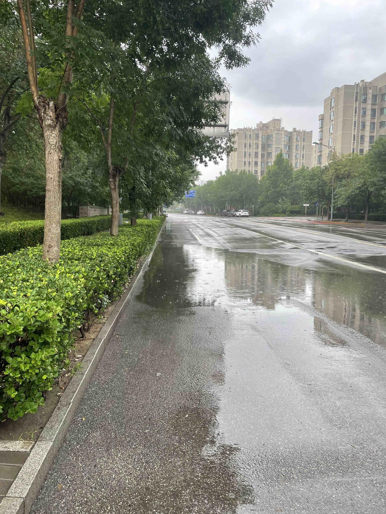 今早5点半准备跑步时，京城下起了雨。
七上八下应该是北京的主汛期，现在是不是提前