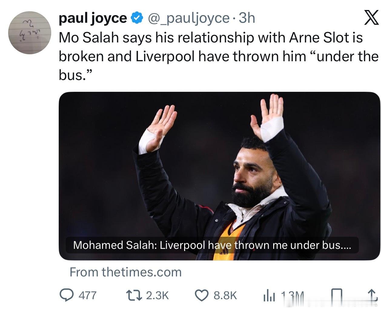 起床看完新闻，内心就一个想法这次真成曼联了，这剧本我在曼联身上是真的都看到过，事