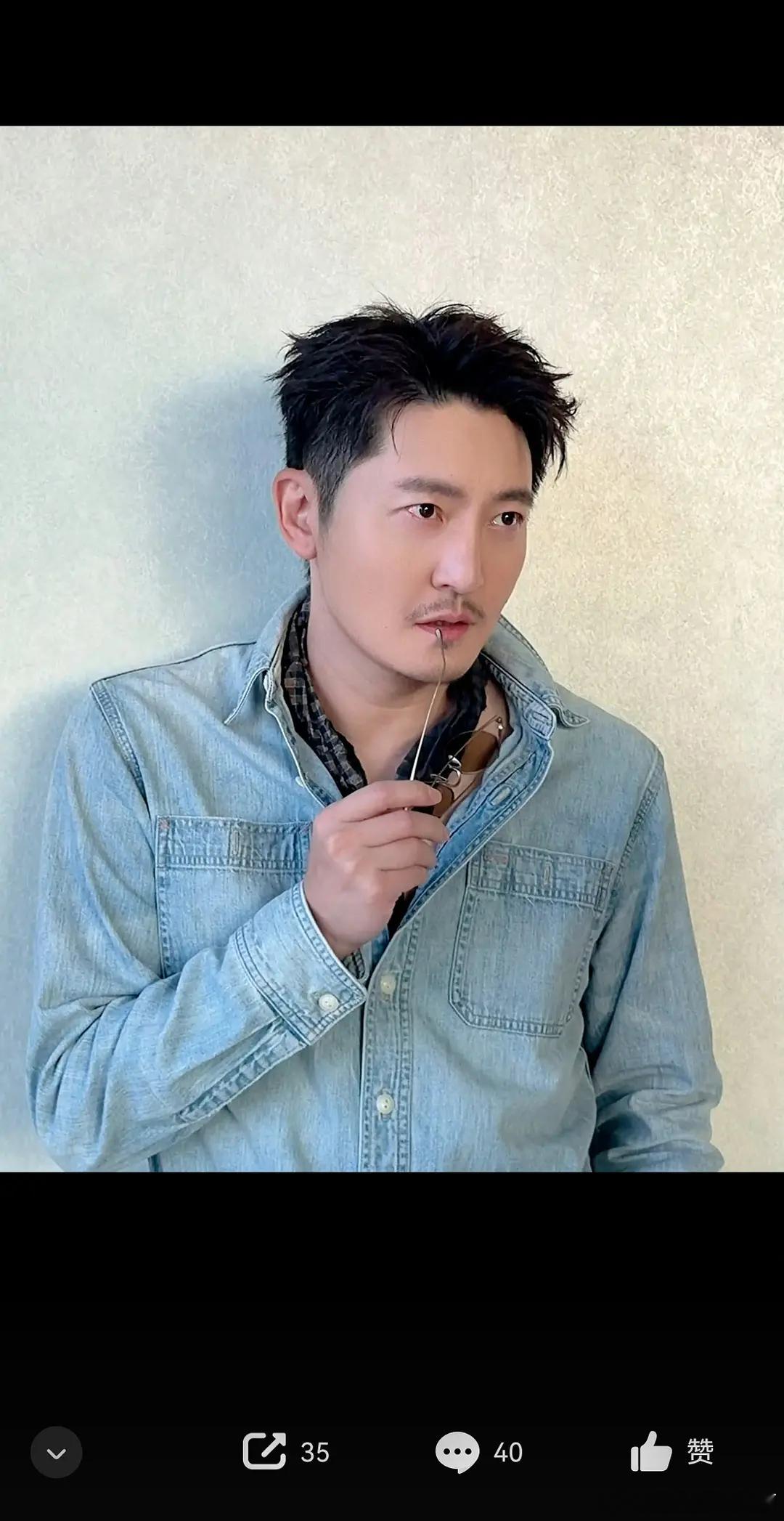 郭京飞瘦了好多  原来男人最大的医美就是瘦，网友说郭京飞都瘦成杨洋了。[笑cry