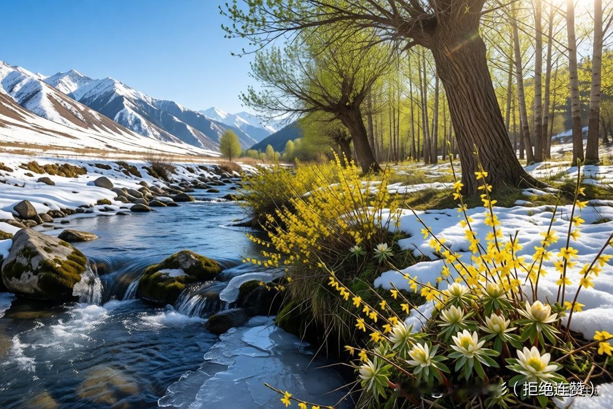 塞北春光妩媚，江南月色温柔，图片