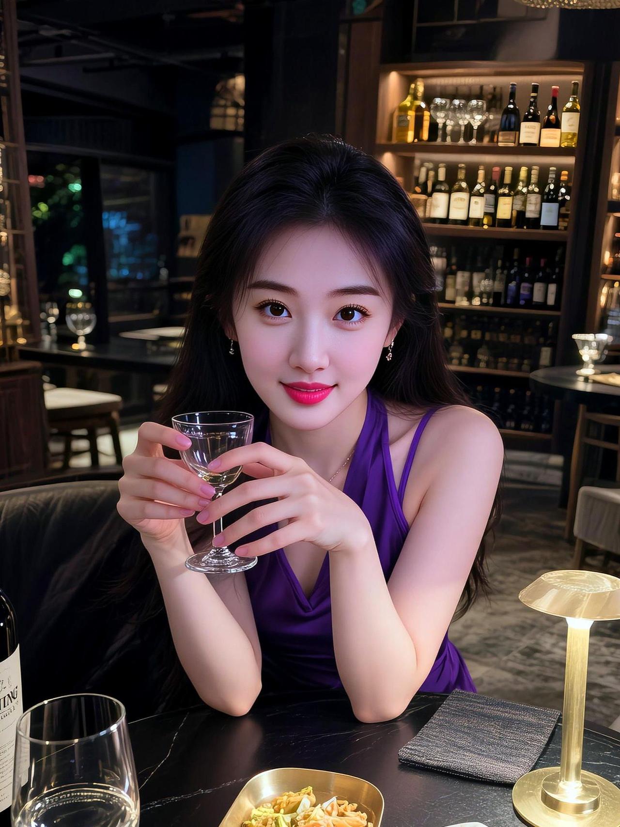 AI暗调氛围感写真 抖音ai创作 美女