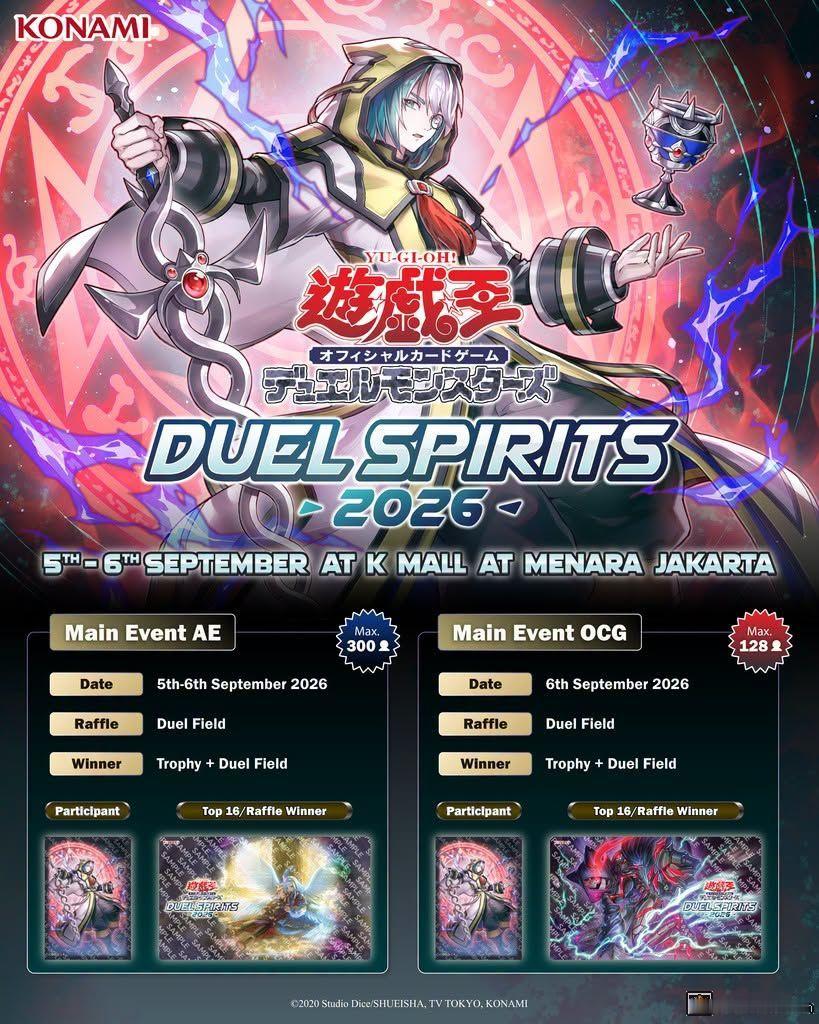 游戏王AE 2026年9月5日～9月6日 印度尼西亚 Duel Spirits 