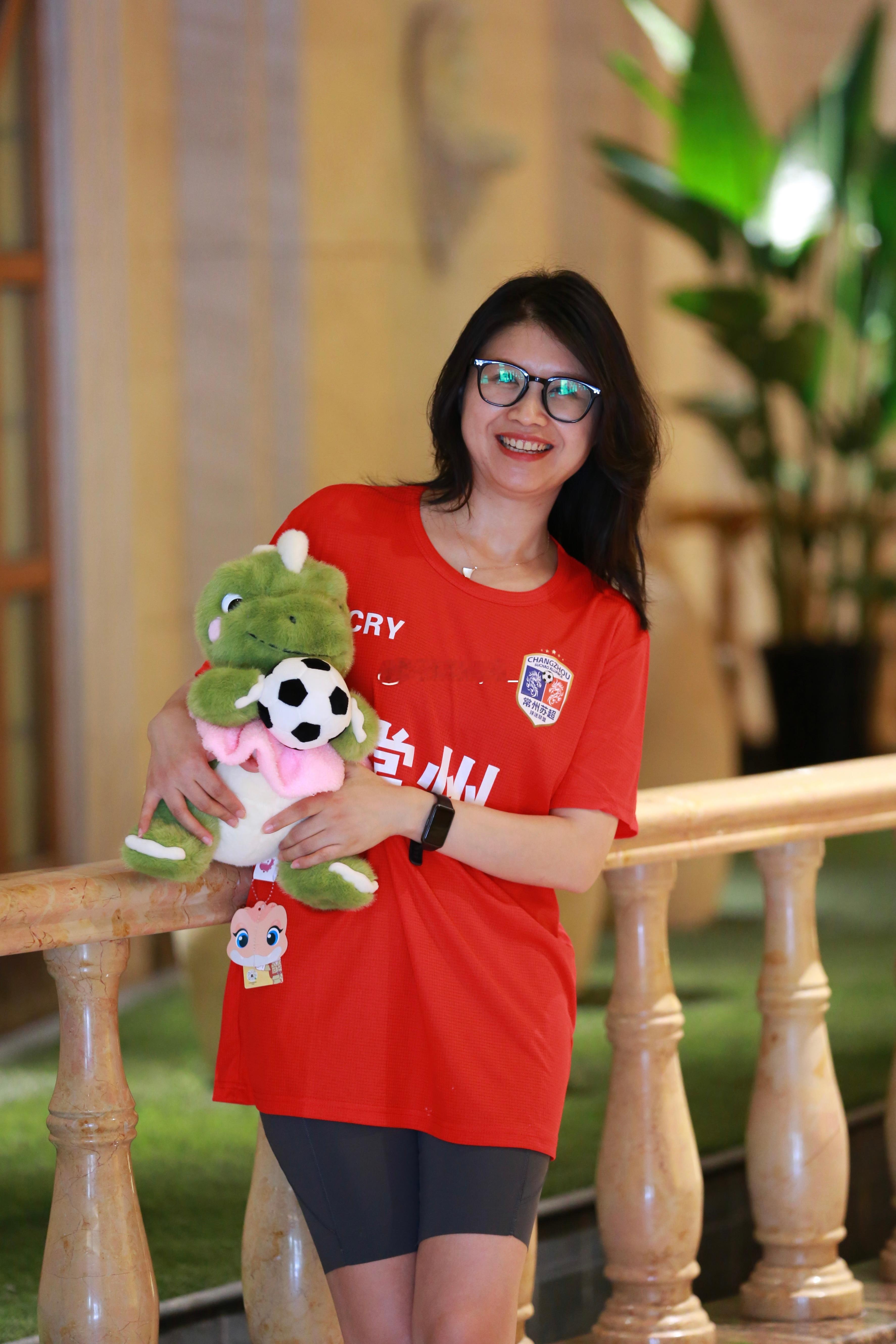 为常州队加油助威常州[超话] 可可爱爱的足球⚽️恐龙🦖妹 ​​​
