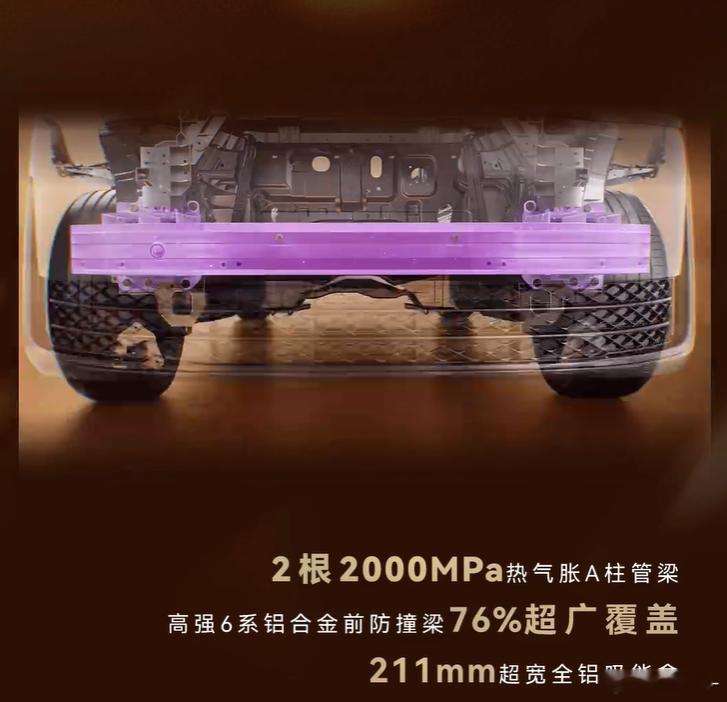 智界V9特地强调【高强6系铝合金防撞梁】不是高强【6系铝合金防撞梁】。因为7系强