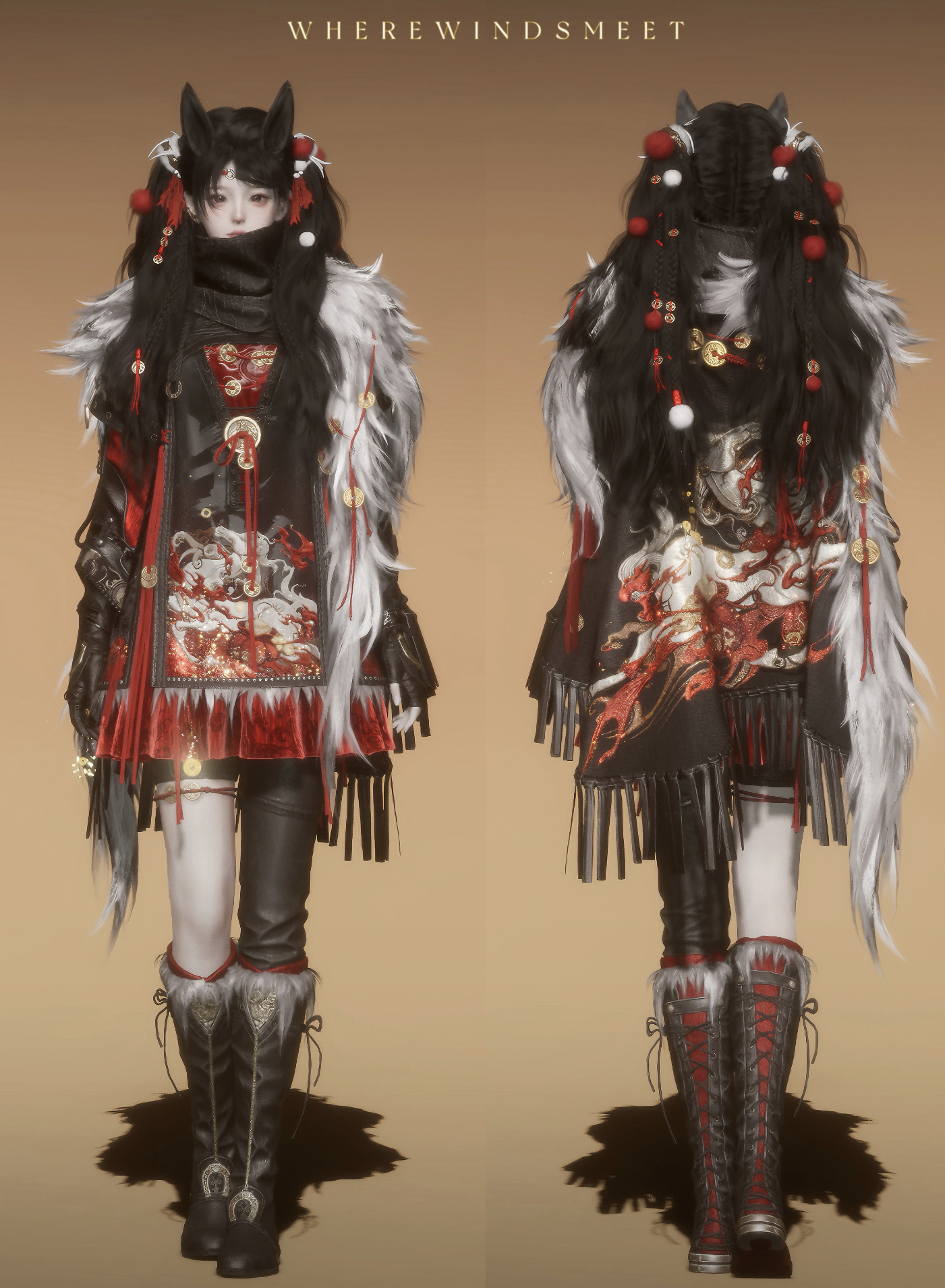 燕云十六声马上有乾谁能拒绝又萌又飒的燕云马上有乾外观！双马尾灵动俏皮，不管搭什么