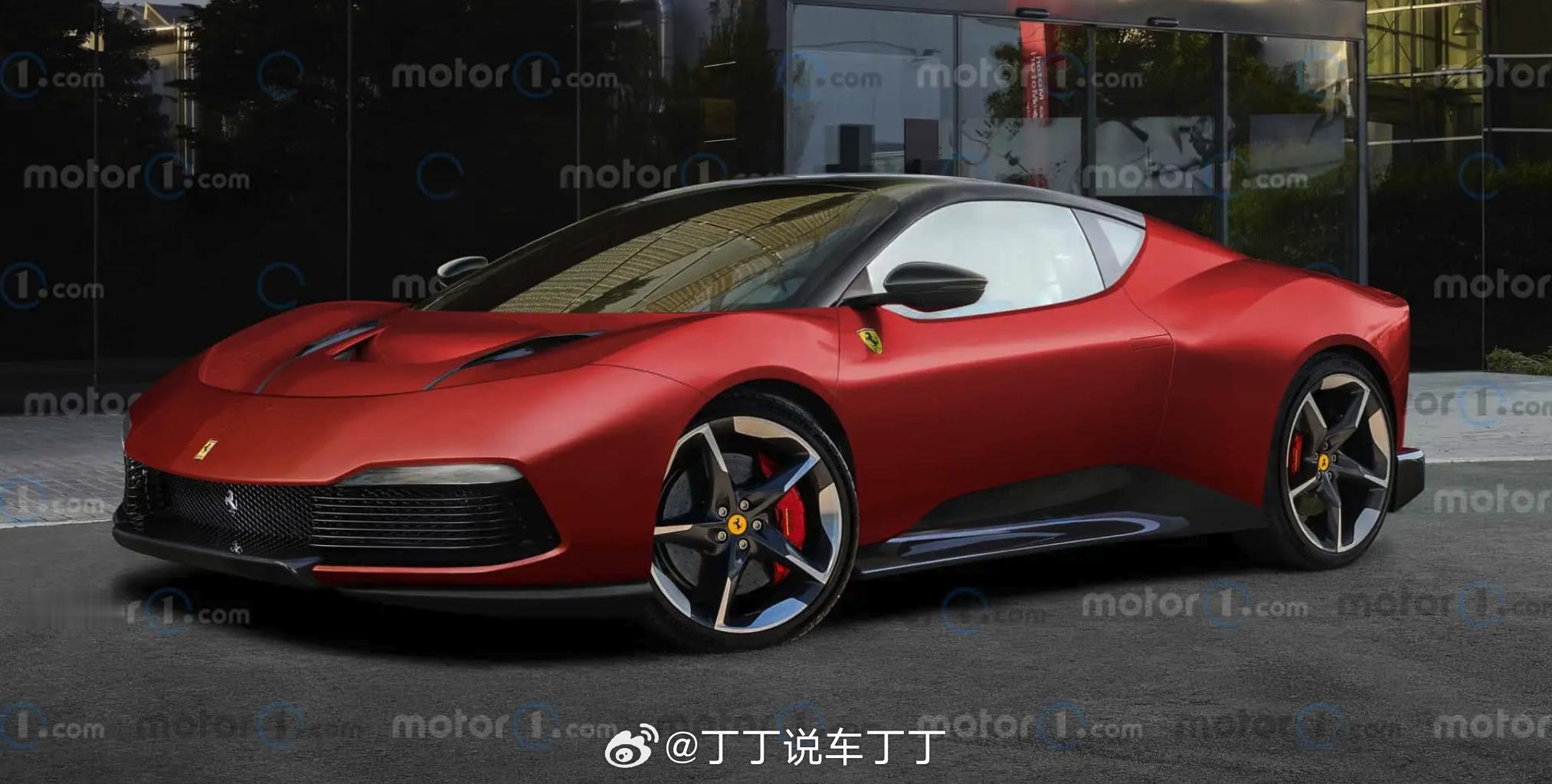 法拉利的电动跑车[摊手] 车头、车尾都好短，不像中置的，也不像前置的[笑cry]