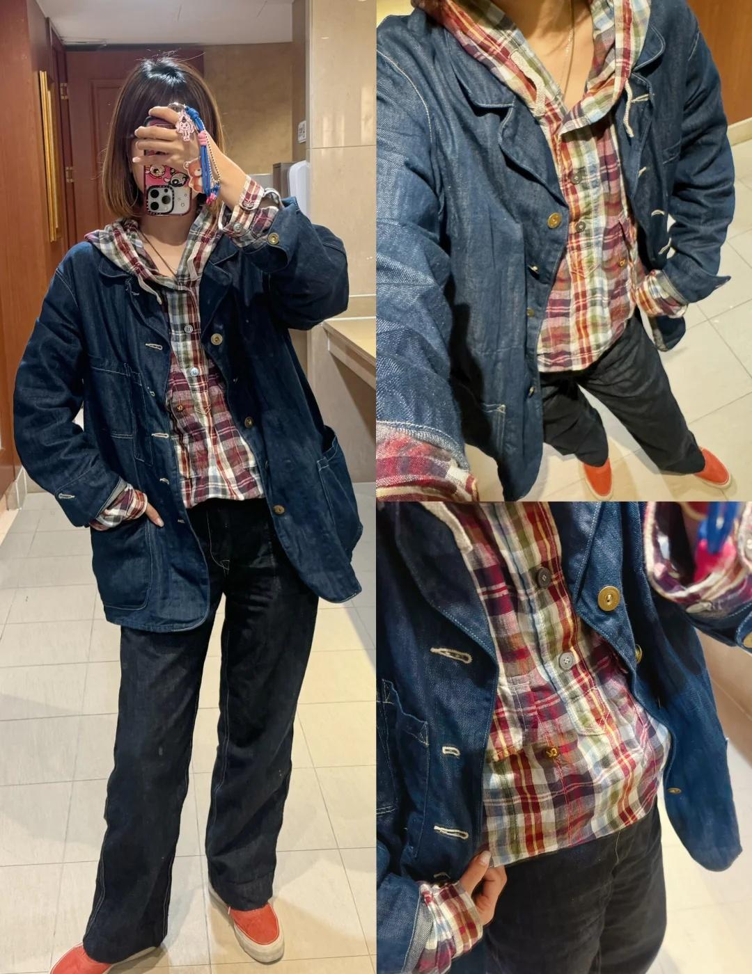 不买新衣Day6～45r的复古牛仔外套💙💙💙
天终于放晴了，才又有了记录的