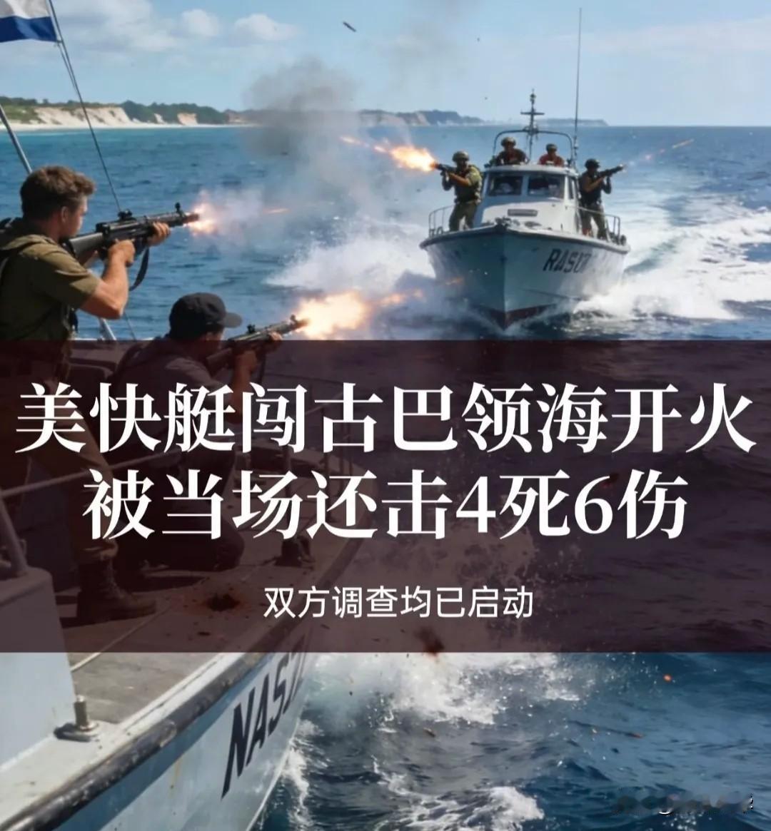 突发消息，美国人这次碰上硬茬了！美国人的快艇在非法入侵古巴领海后，遭到了古巴反击