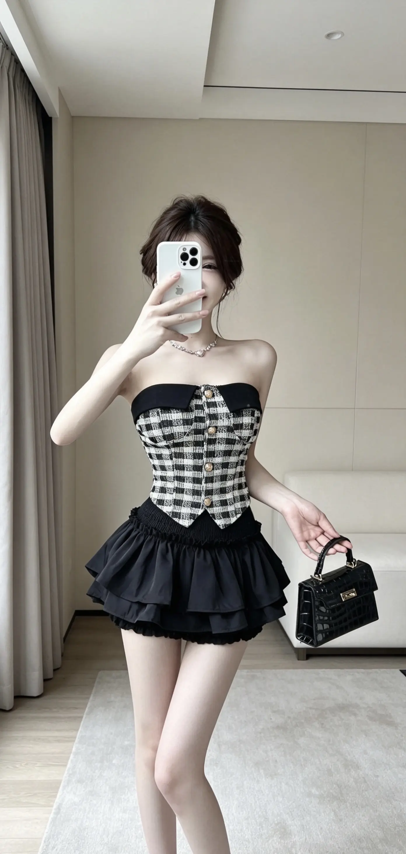 吊带 抹胸 抹胸上衣 纯欲风穿搭 纯欲风上衣