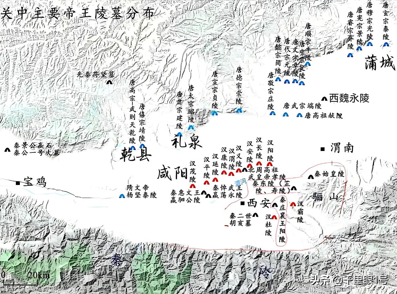 以山为陵，李世民举目四望无奈的一个异想，却创造了唐陵雄奇巍峨的千年霸气。
贞观九