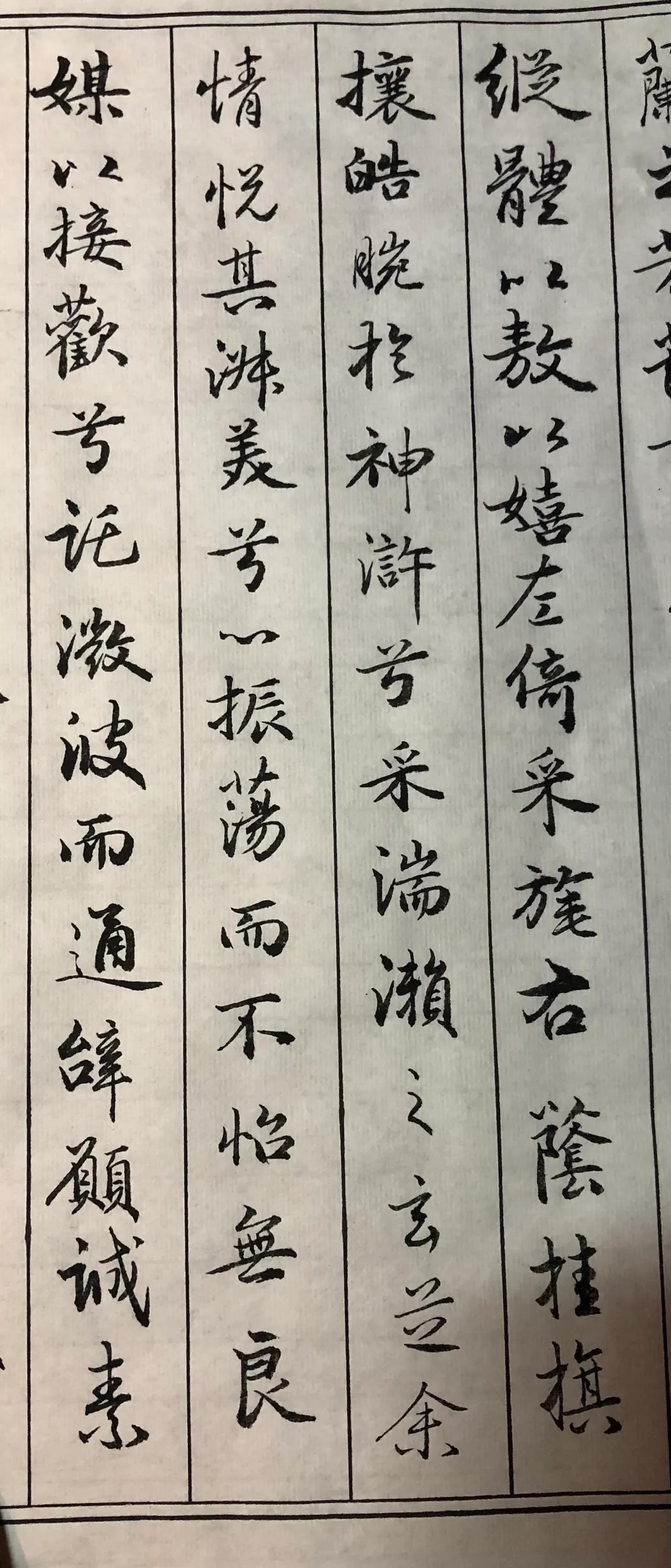 继续赵孟頫的《洛神赋》
很认真地瞎写，
花镜100瓦已经不是太清楚，

但我很认