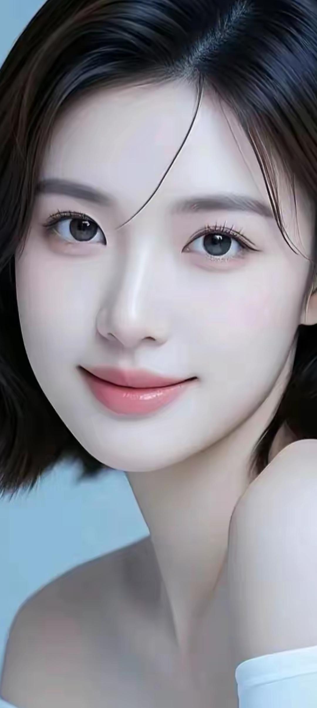 温柔甜美的少女，浅笑嫣然，如春风拂面。