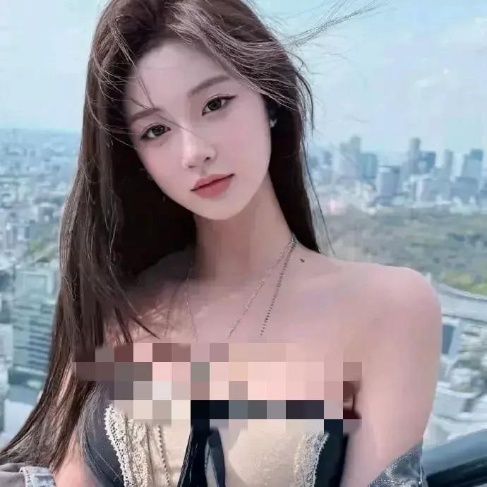 都市天际线下的优雅少女，风中飘逸的裙摆与城市背景完美融合。夜景气质少女 都市时尚