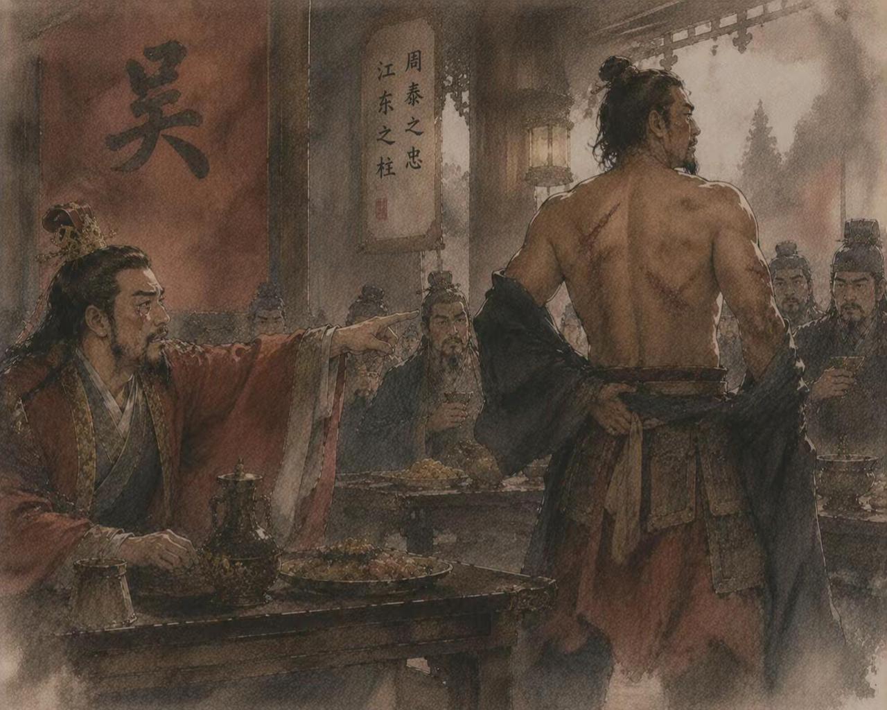 孙权最爱的武将，不是周瑜，不是甘宁。而是他的保镖，周泰。他让周泰担任平虏将军，手