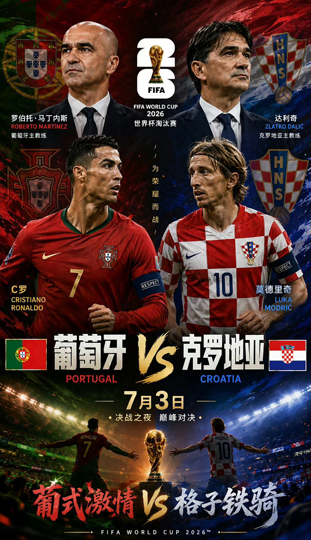 周四084：世界杯     葡萄牙VS克罗地亚2026.07.03       