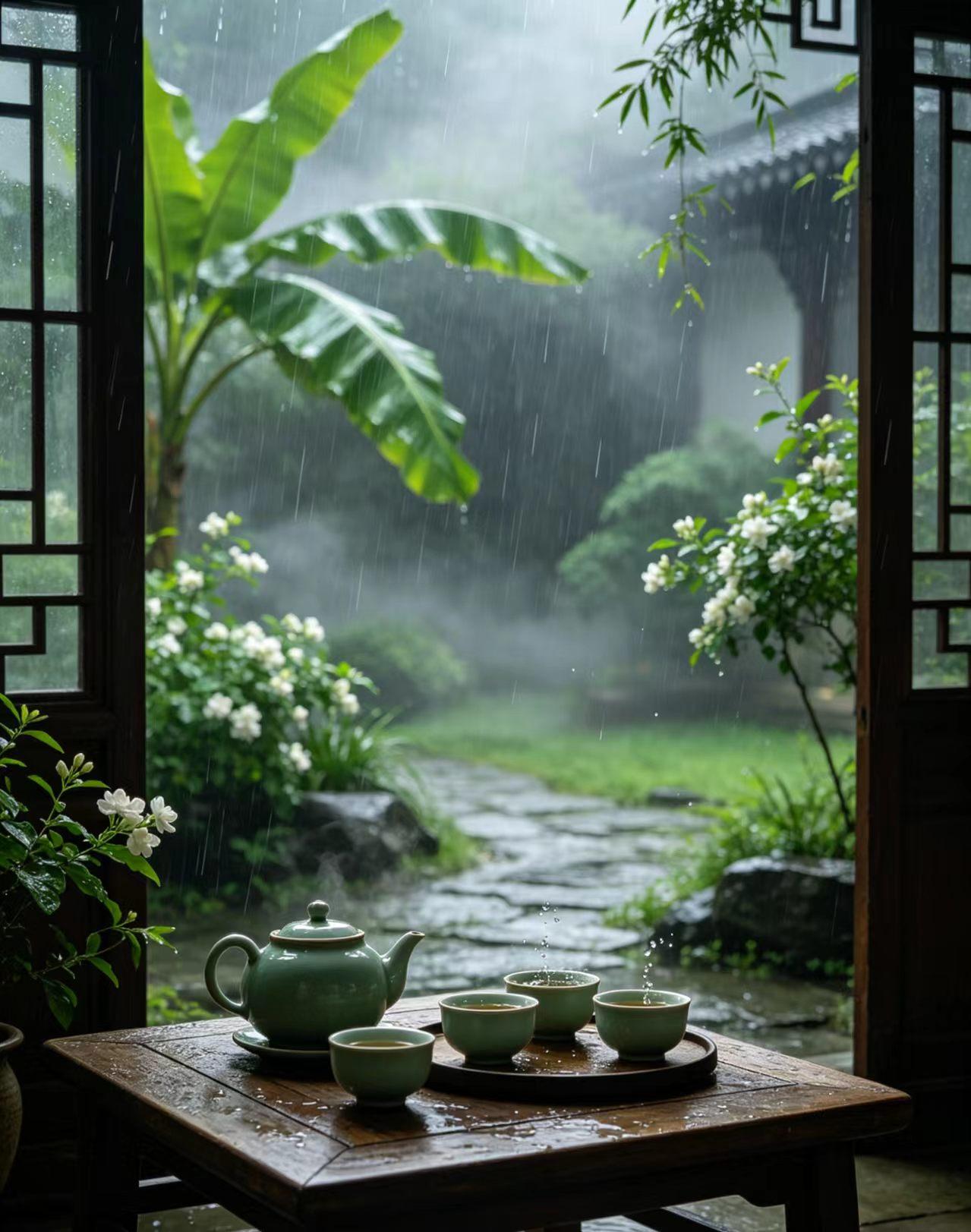 启序七月，岁岁安暖，风携深夏至，雨落七月首。世间所有浮华，追平了烟火流年。
 