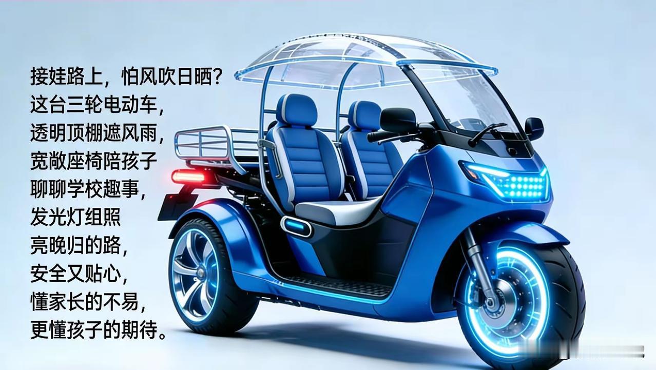 接孩子还是三轮车安全，我骑电动三轮车接送孩子一年整，，三轮车下雨下雪都不怕，不打