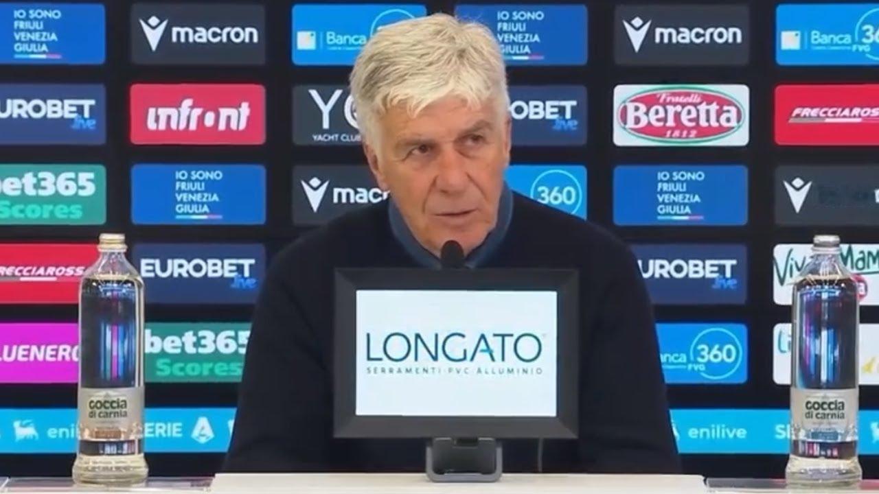 昨天加斯佩里尼在发布会上还撂了句狠话…前一个问题是关于欧冠资格的，他说：“我们会