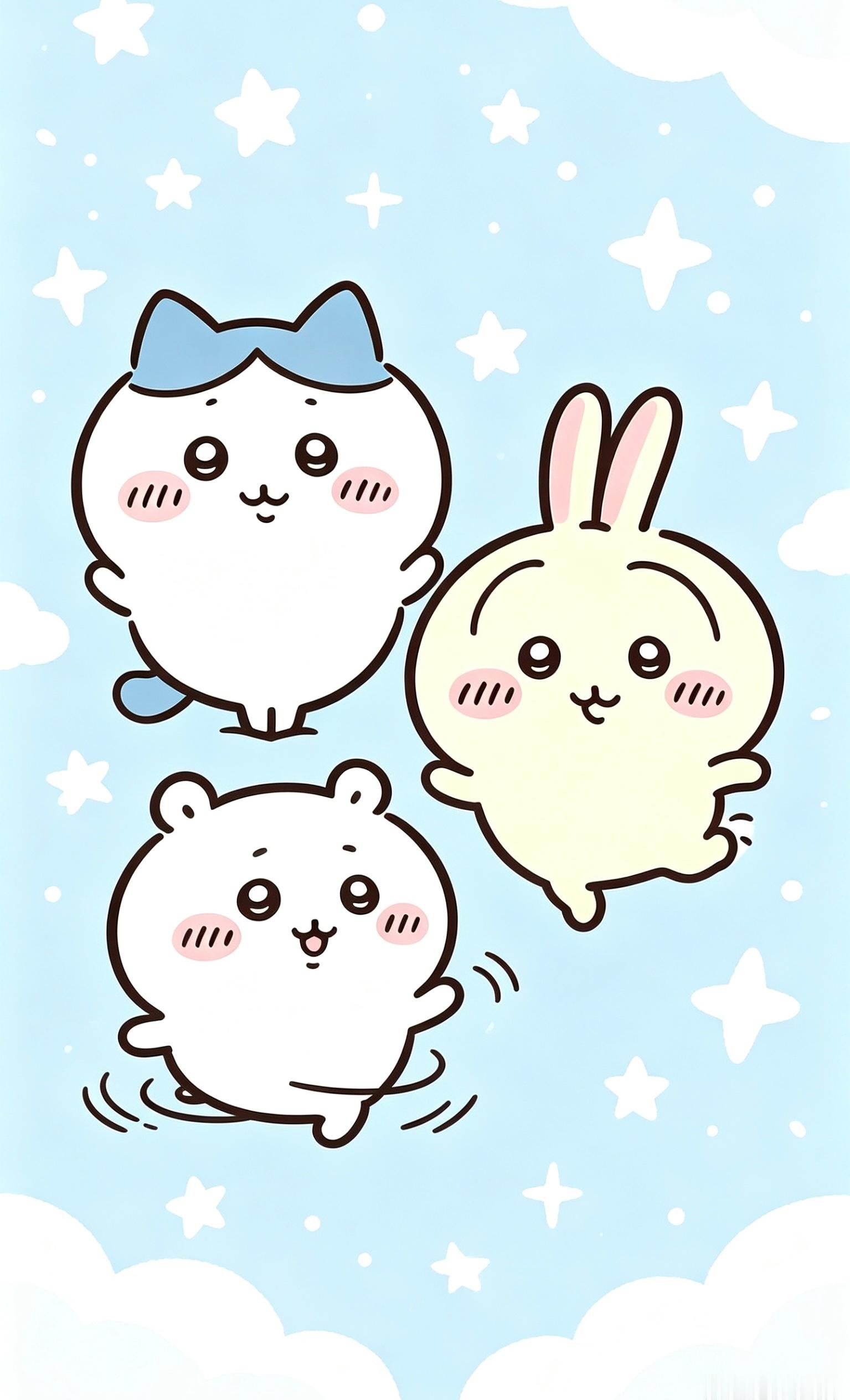 chiikawa吉伊卡哇灵感共创夏日企画系列壁纸来啦，大家真的都好可爱